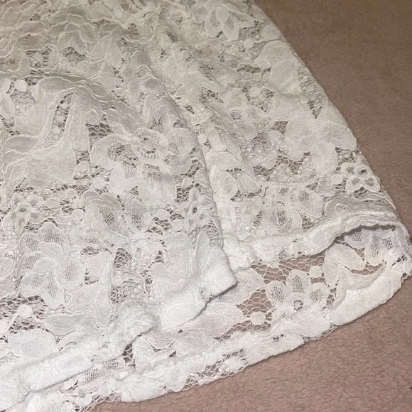 High rise super wide leg Lace pants white Size L - Picture 10 of 17